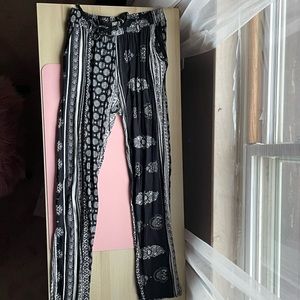 Black and white pants